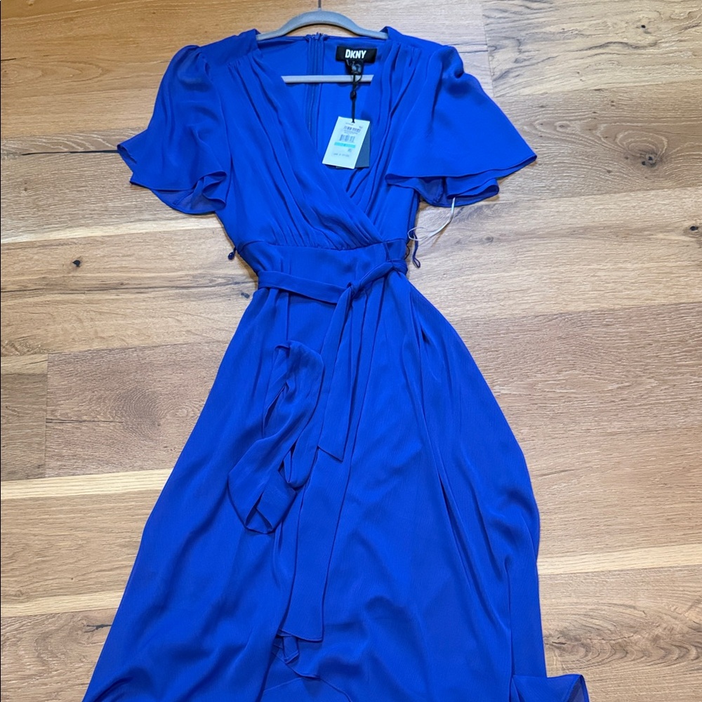 DKNY Women's Vibrant Blue Midi Dress